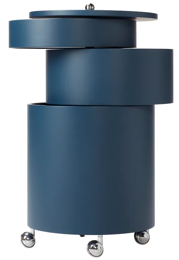 Blå Verpan-rullbord i mysig modell.