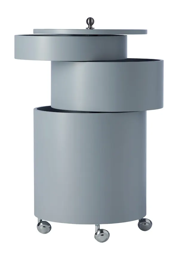 Grå Verpan-sidobord i skön modell.