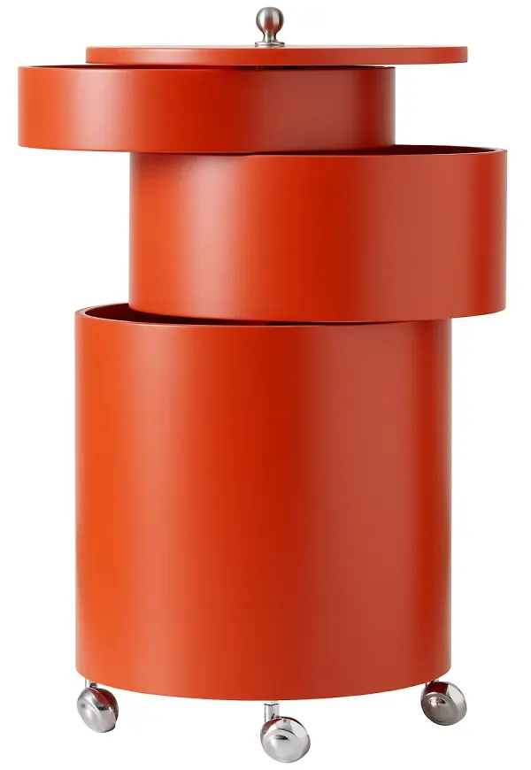 Orange Verpan-rullbord i ikonisk modell.