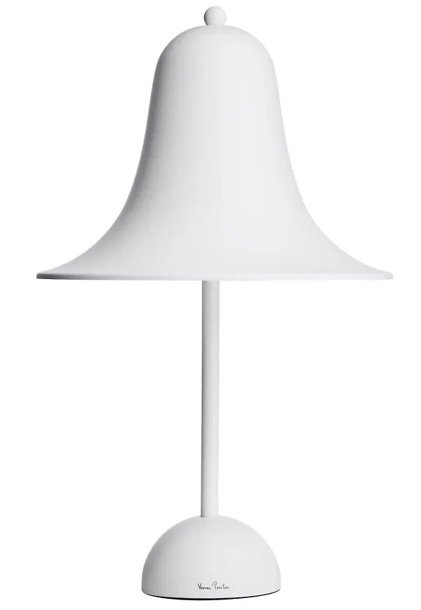 Riktigt trendig bordslampa i vitt från Verpan.