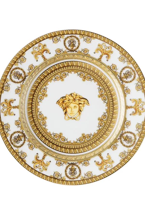 Guldfärgad Versace-assiett i fantastiskt snygg modell.