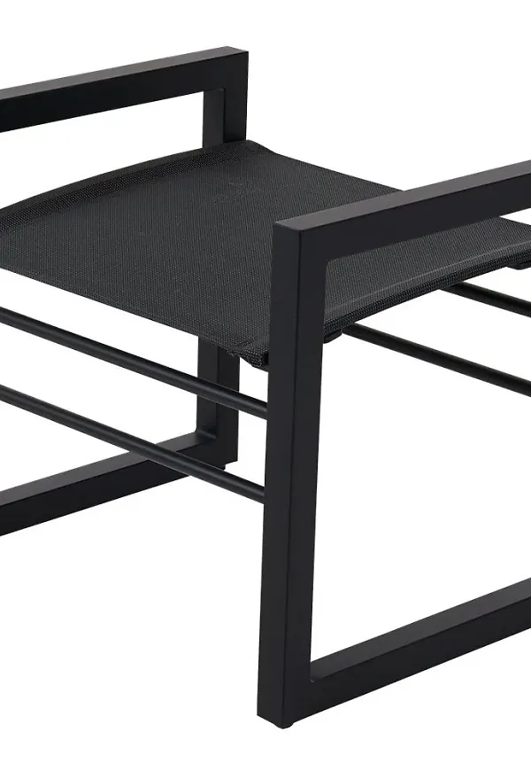 Riktigt trendig pall i svart färg gjord i aluminium.