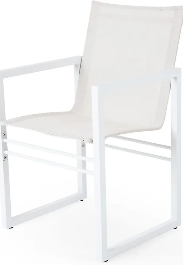 Exklusiv vit stol i teak från Brafab.