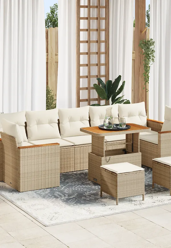 Beige vidaXL-stol i stilriktig modell.