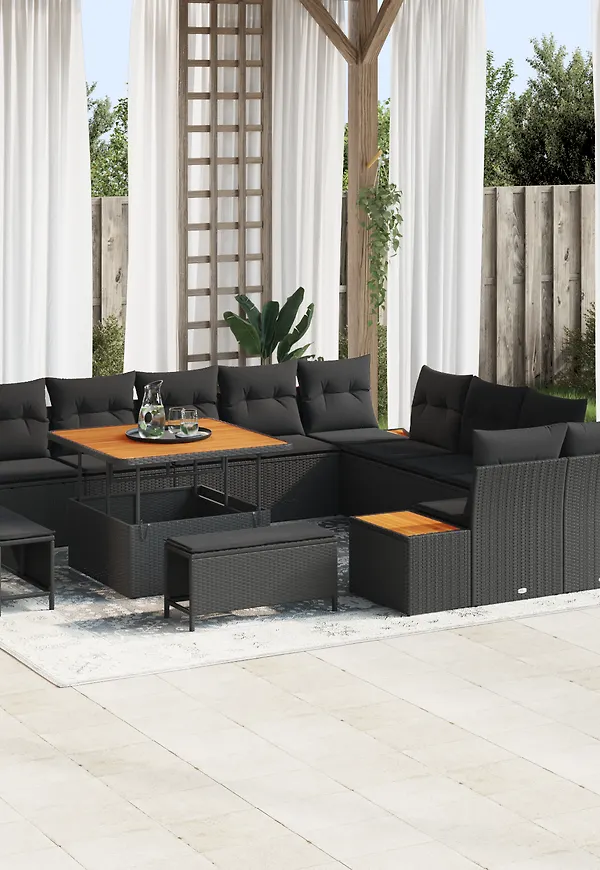 Riktigt trendig utomhusmöbel i svart från vidaXL.