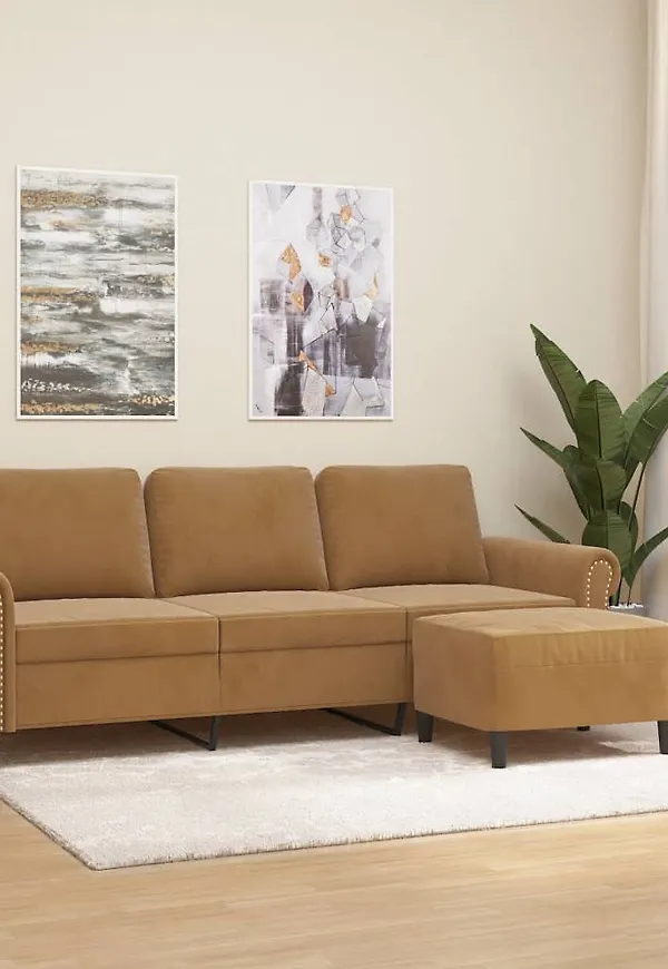 Smickrande pall i brunt från vidaXL.