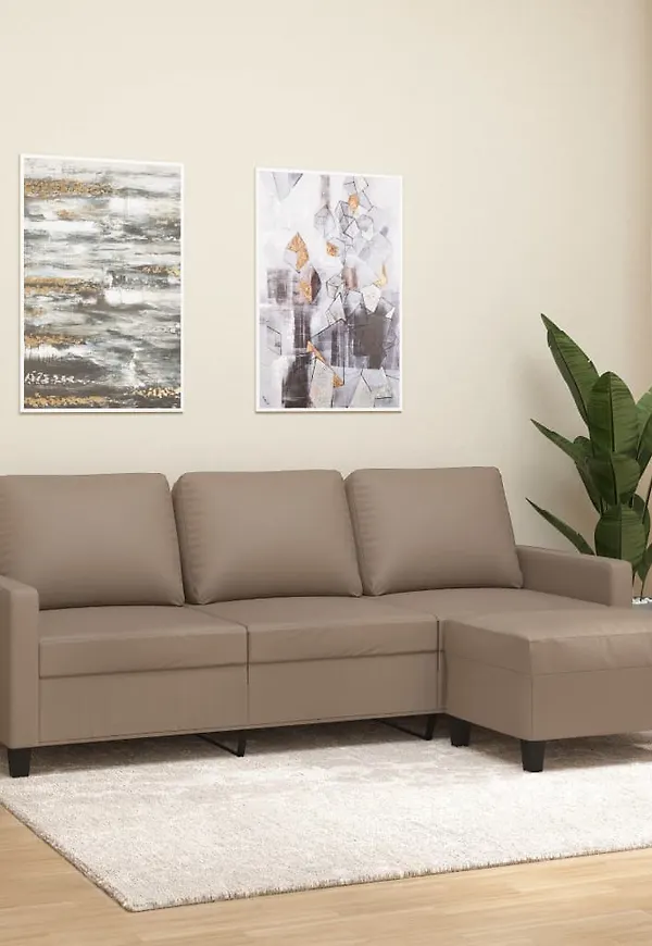 Snygg vidaxl pall i brun färg gjord i bomull.