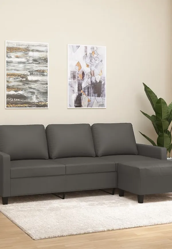 Superfin vidaxl pall i grå färg gjord i bomull.