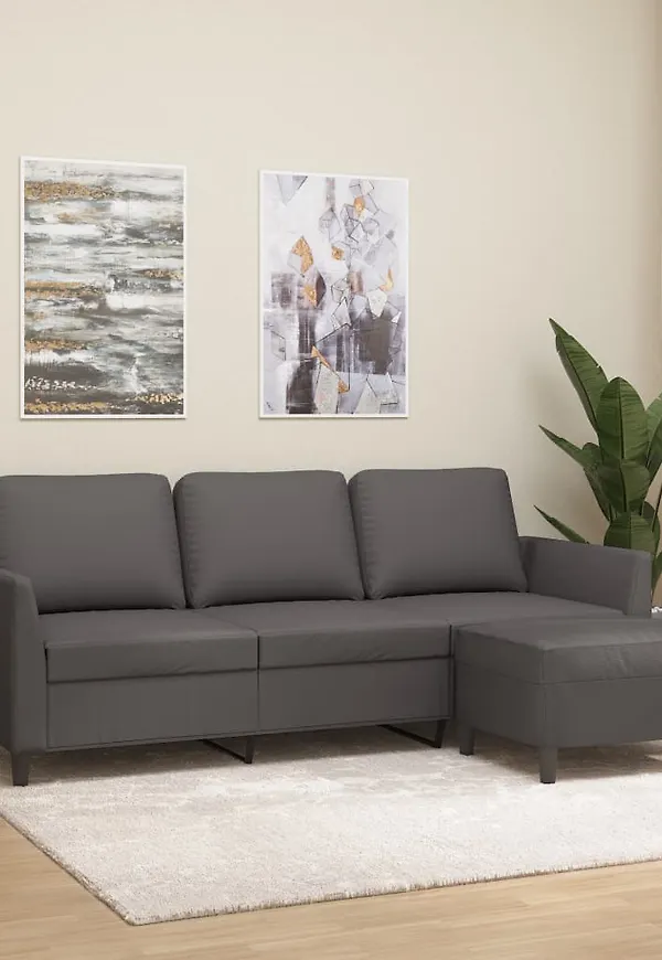 Moderiktig grå fotpall 2025 från vidaXL.