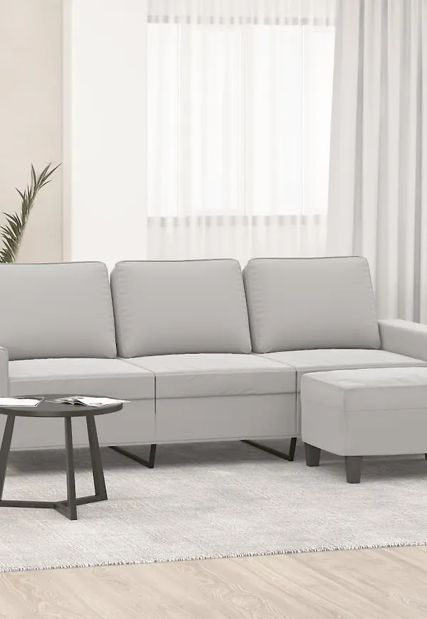 Jättefin grå fotpall 2025 från vidaXL.