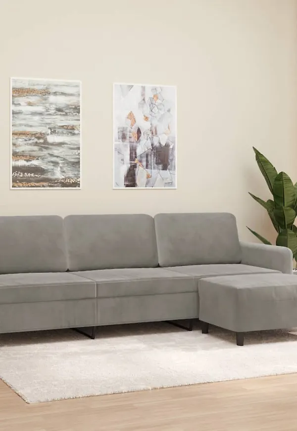 Jättesnygg grå fotpall 2025 från vidaXL.