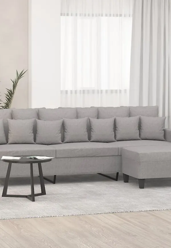 Grå vidaXL-fotpall i fantastiskt fin modell.