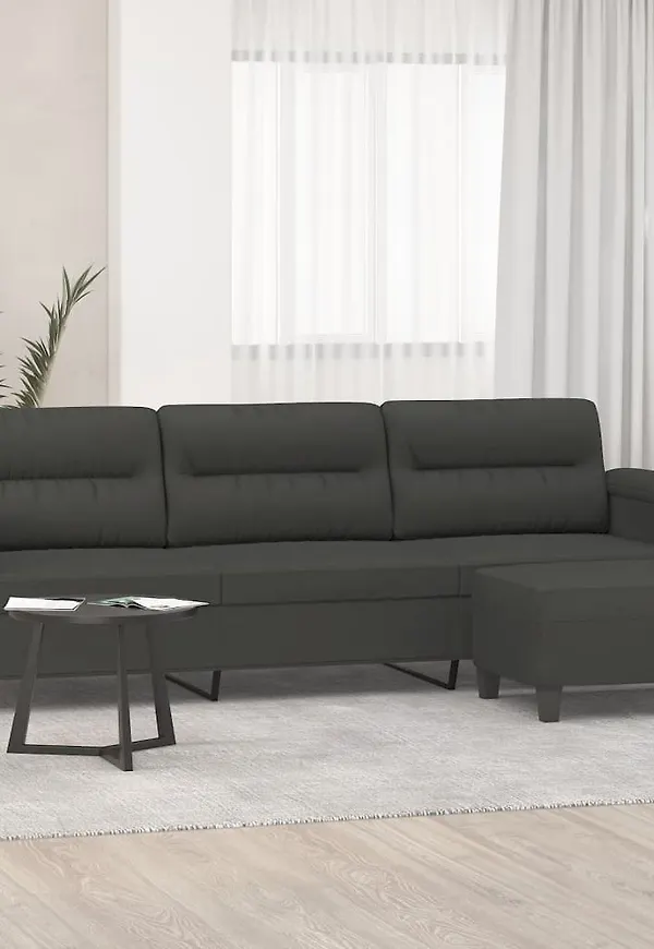 Riktigt fin fotpall i grått från vidaXL.