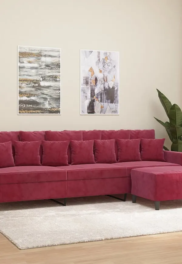 Söt fotpall i rött från vidaXL.