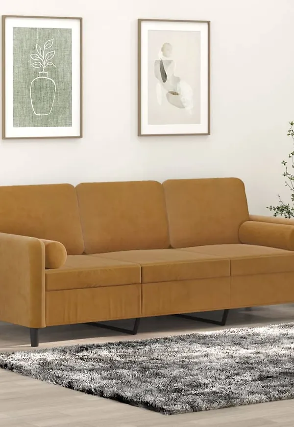 Mysig ram i brun färg gjord i bomull.