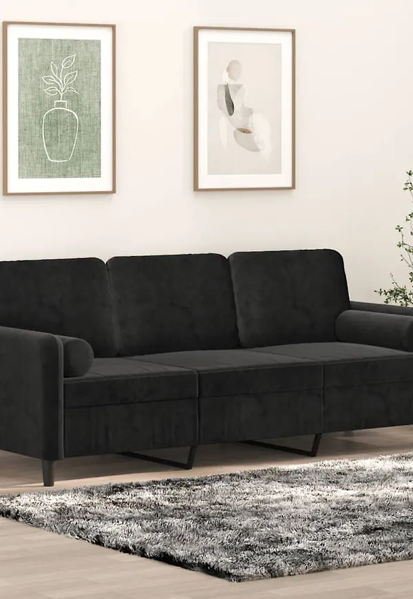 Söt soffa i svart från vidaXL.