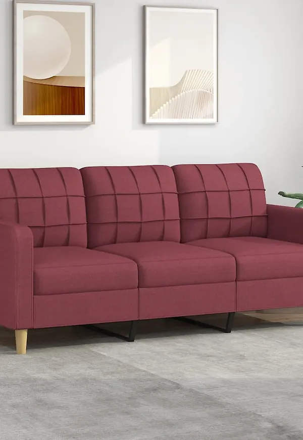 Röd vidaXL-soffa i härlig modell.