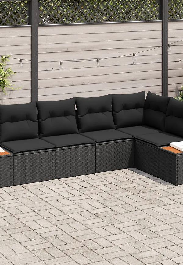 Svart vidaXL-soffa i komfortabel modell.