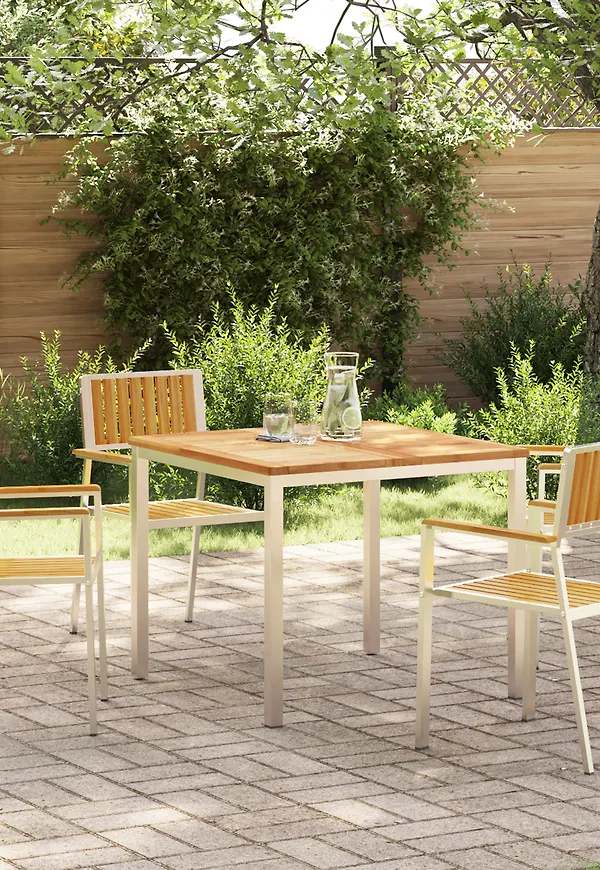 Supersnygg bord i teak från vidaXL.