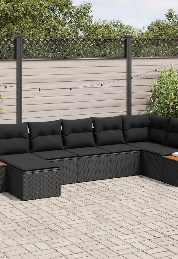 Smickrande utesoffa i svart från vidaXL.