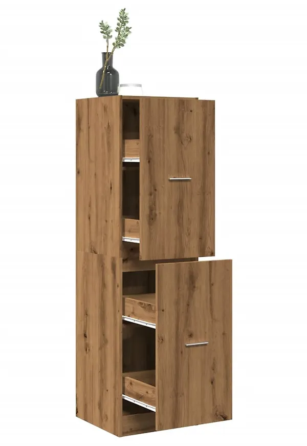 Fin förvaringsskåp i ek från vidaXL.