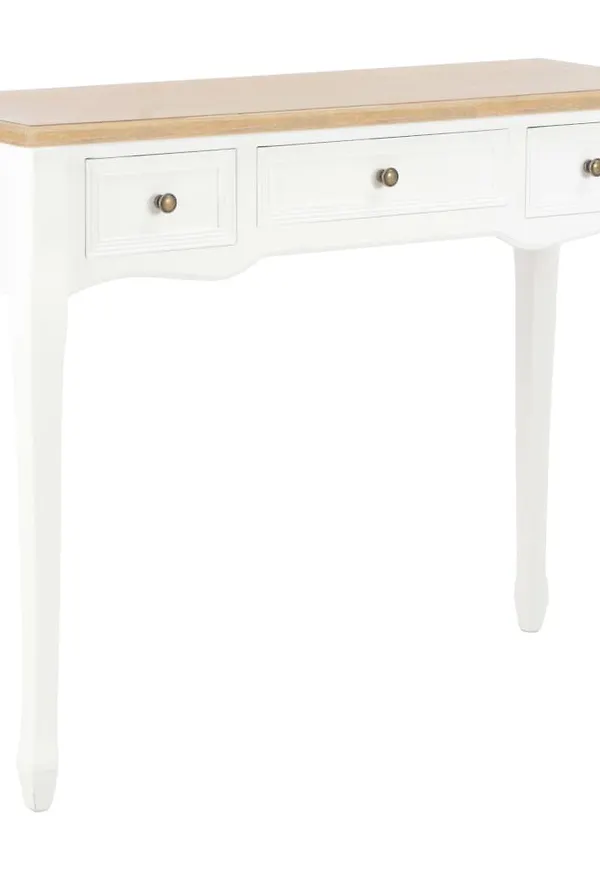 Vit vidaXL-avlastningsbord i ikonisk modell.