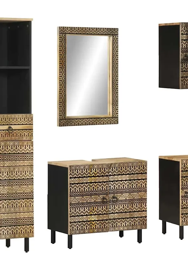 Riktigt fin badrumsmöbel i brunt från vidaXL.