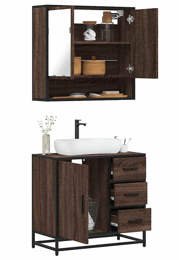 Fin brun möbel i ek från vidaXL.