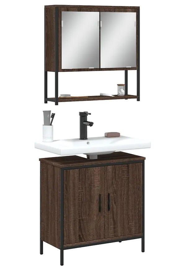 Brun vidaXL-ekmöbel i söt modell.