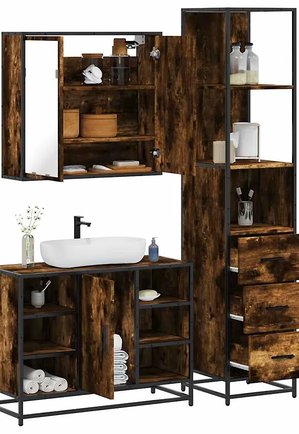 Stilren brun möbel i ek från vidaXL.