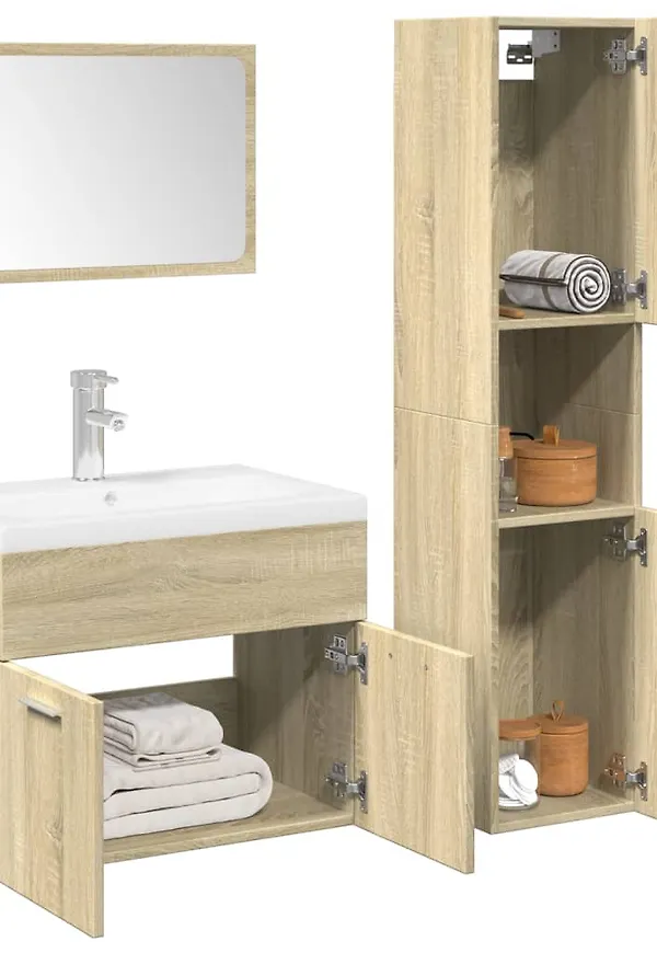 Fantastiskt fin brun möbel i ek från vidaXL.