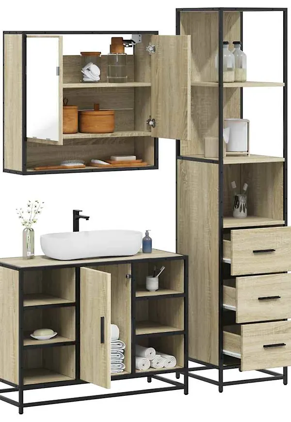 Komfortabel vidaxl möbel i brun färg gjord i ek.