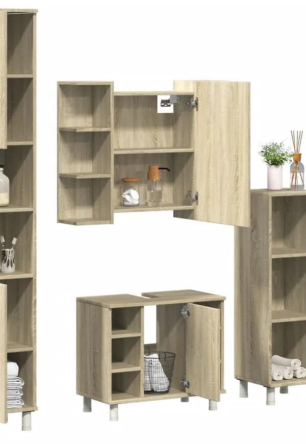 Otroligt fin brun badrumsmöbel 2025 från vidaXL.