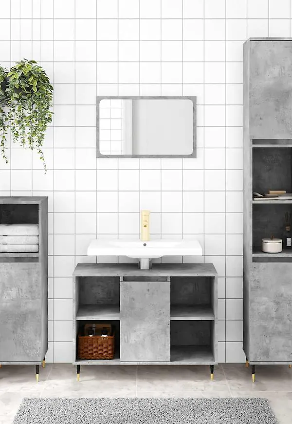 Cool grå skåp i järn från vidaXL.