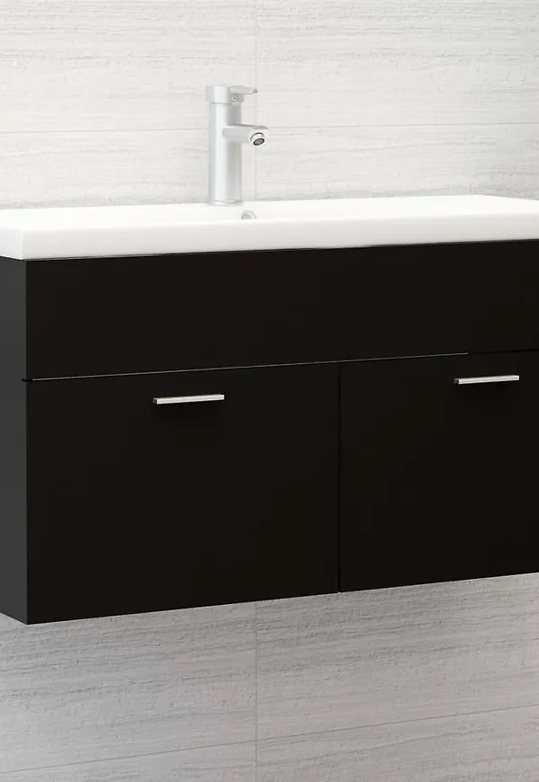 Modern svart skåp 2025 från vidaXL.