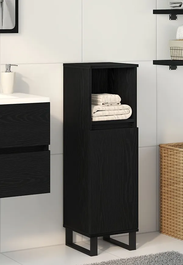 Fin badrumsspegel i ek från vidaXL.