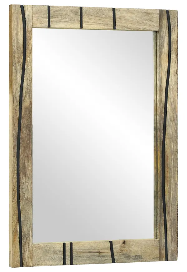 Söt badrumsspegel i brunt från vidaXL.