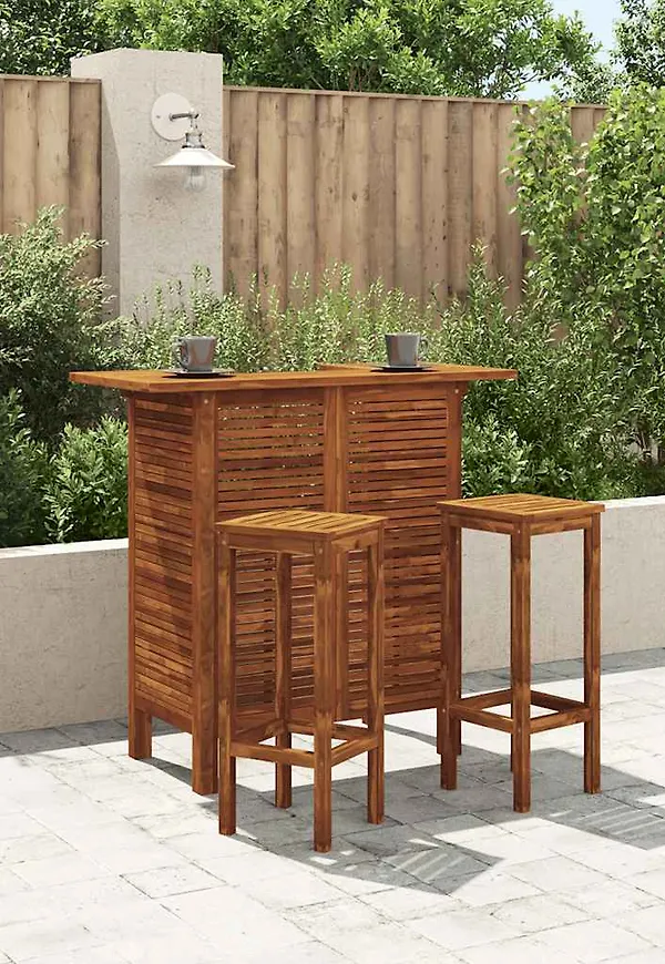 Brun vidaXL-utebord i trendig modell.