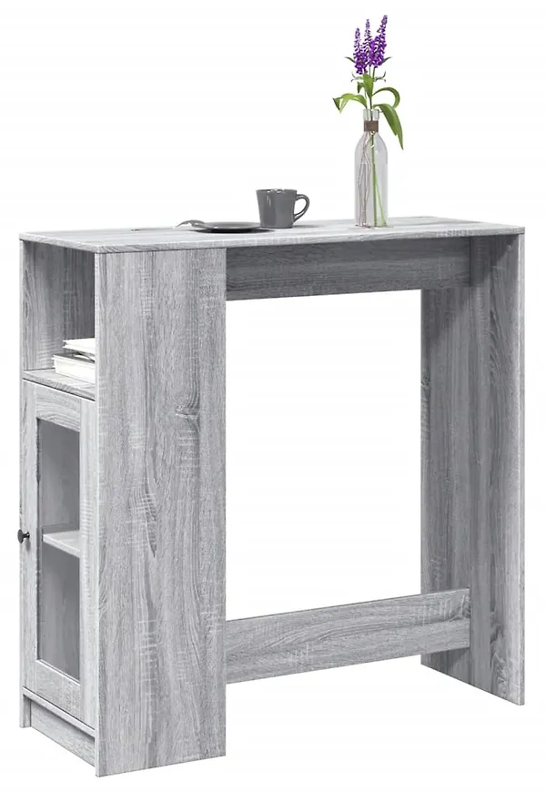 Stilren matbord i grå färg gjord i ek.