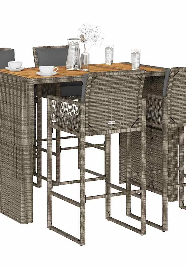 Jättefin bord i grått från vidaXL.