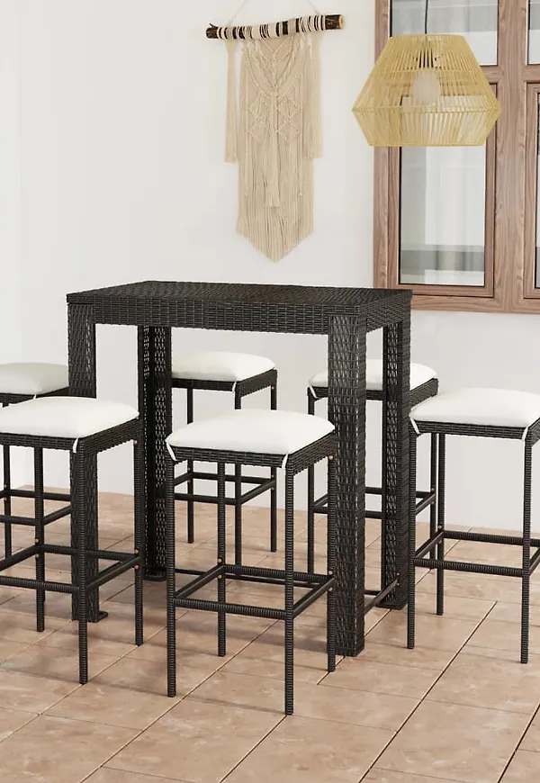 Supersnygg barbord i svart från vidaXL.