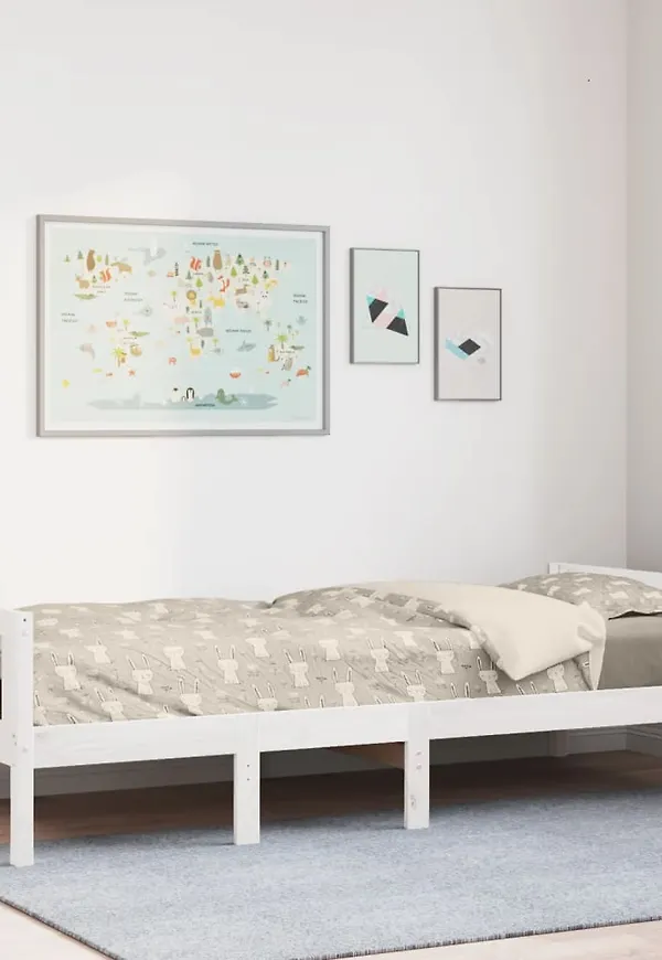 Smickrande säng i vitt från vidaXL.