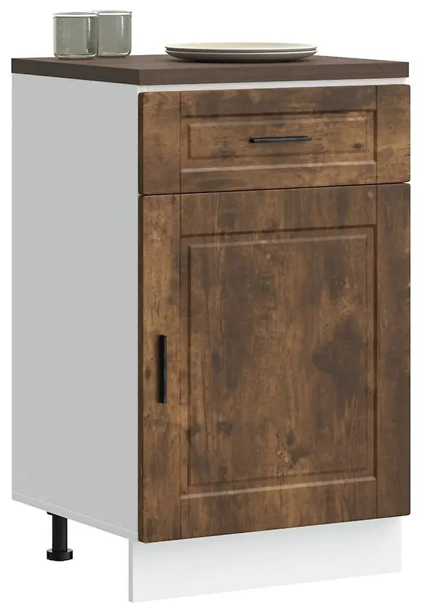 Mysig brun skåp i ek från vidaXL.