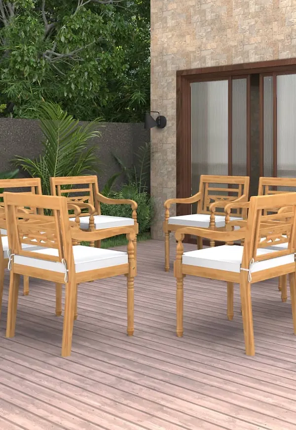 Superfin vidaxl möbel i vit färg gjord i teak.