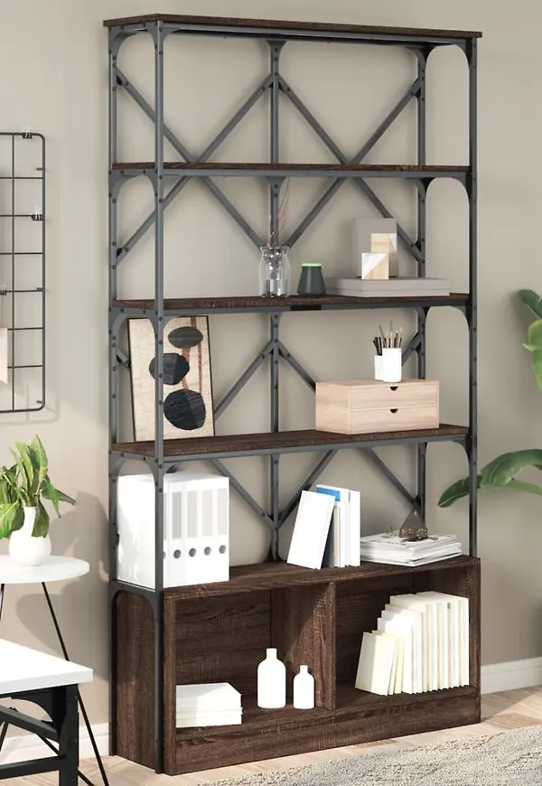 Elegant ekhylla i brunt från vidaXL.