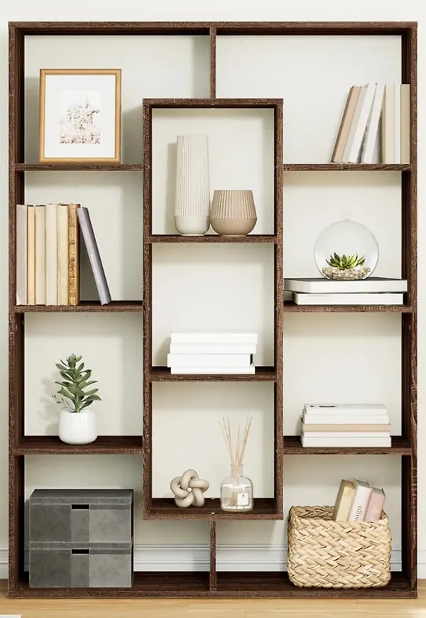 Komfortabel vidaxl hylla i brun färg gjord i ek.