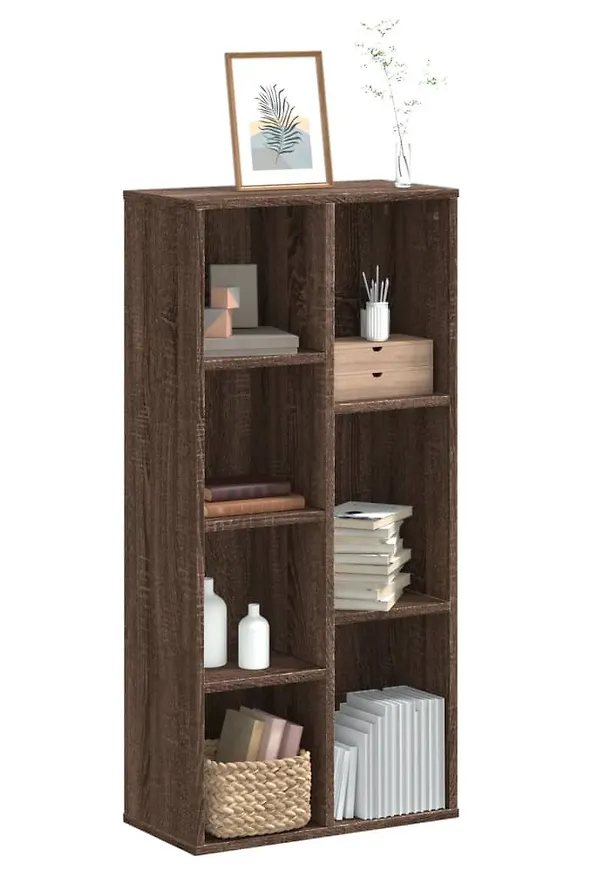 Fantastiskt fin vidaxl hylla i brun färg gjord i ek.
