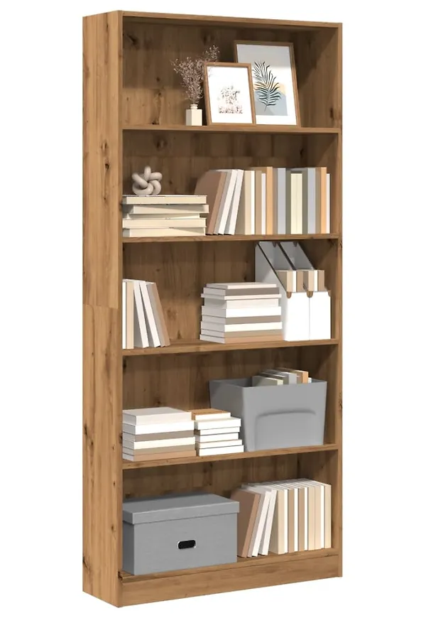 Elegant brun hylla i ek från vidaXL.