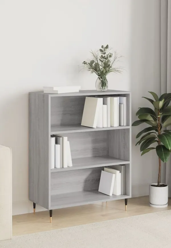 Brun vidaXL-bokhylla i ikonisk modell.