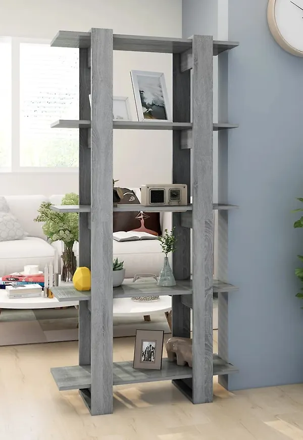 Otroligt fin hylla i grå färg gjord i ek.